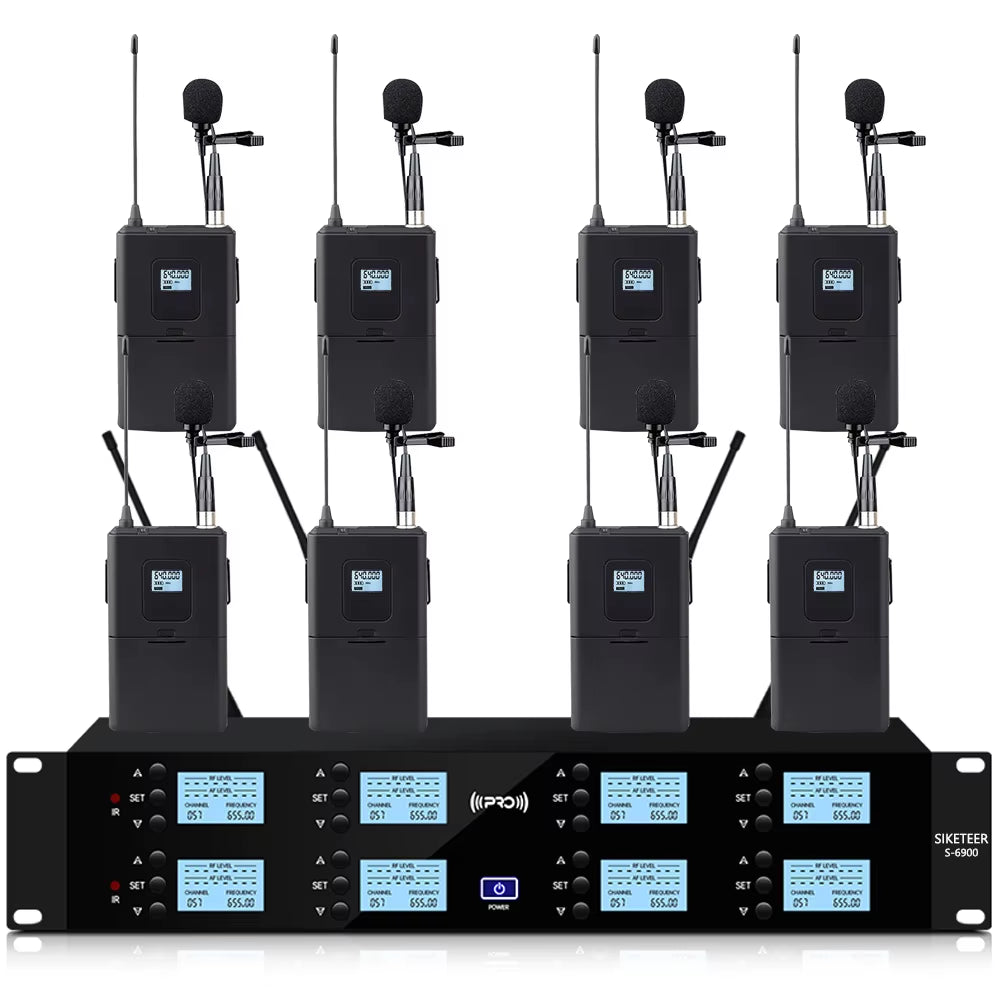 Professional UHF Wireless Microphone Headset Handheld Collar Gooseneck for Stage Speaker Wedding Conference Church Outdoor