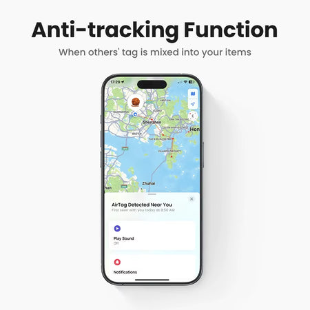 UGREEN Finder Security Smart track Link Tag with Apple Find My Key Bluetooth GPS Tracker for Luggage. Not compatible with Android