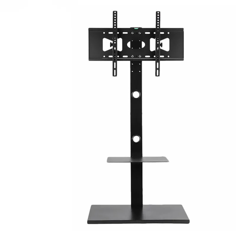 Height Adjustable TV Floor Stand Mount with Shelves for 32-65 Inches LED LCD